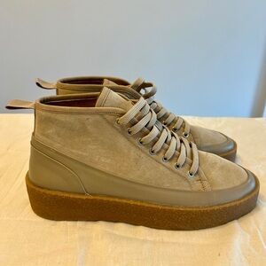 Mr. B's leather and suede sneakers